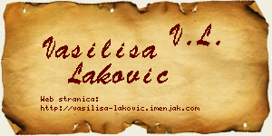 Vasilisa Laković vizit kartica